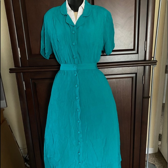 SAG HARBOR 2-pc green hobo bohemian maxi dress M - Picture 3 of 16